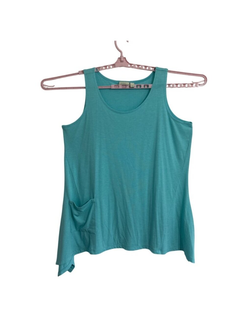 Logo Lounge Turquoise Sleeveless Asymetric Tunic Tank With Pocket US XL - Picture 2 of 13